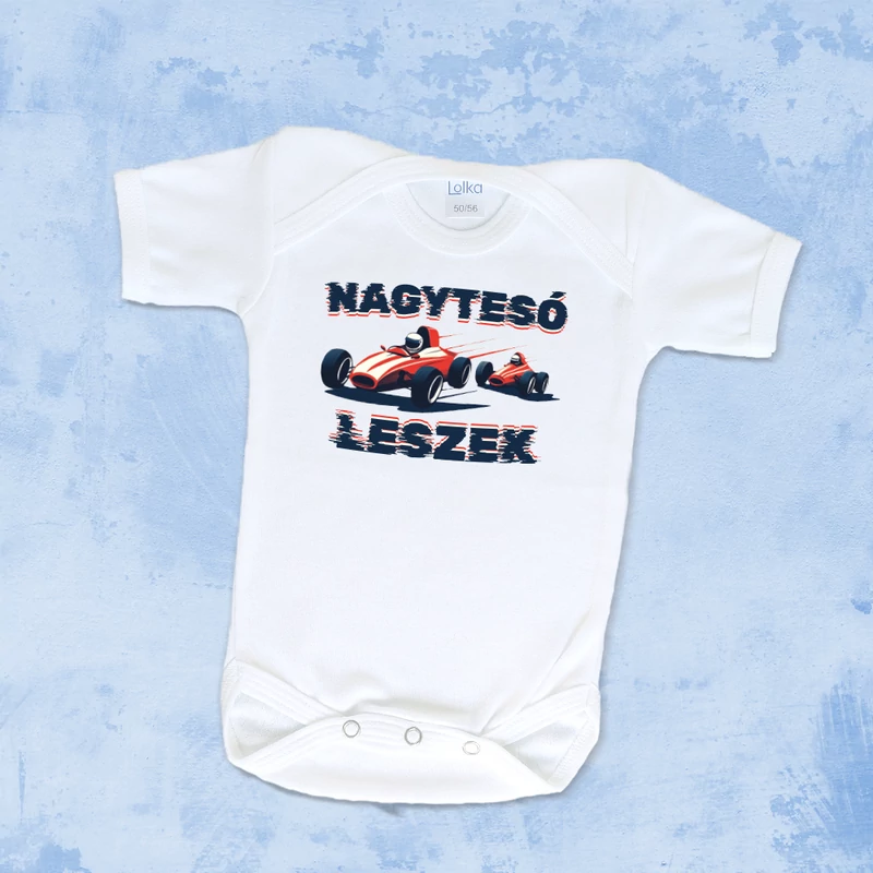 Nagytesó leszek (Versenyautók) - Babaruha