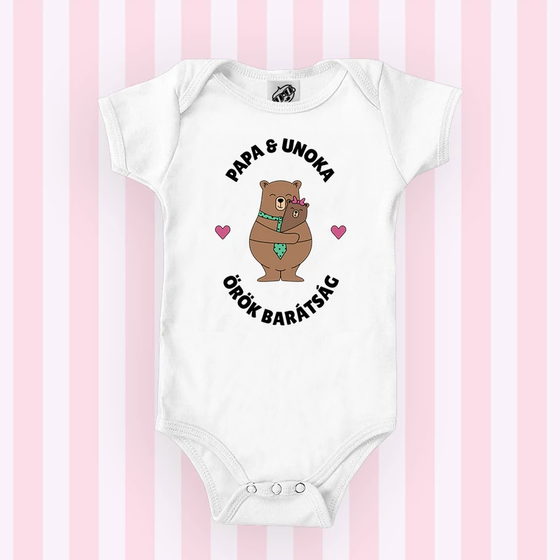 Papa & Unoka örök barátság (Kislány macival) - Babaruha