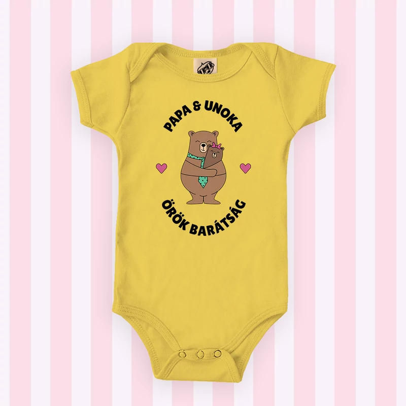 Papa & Unoka örök barátság (Kislány macival) - Babaruha