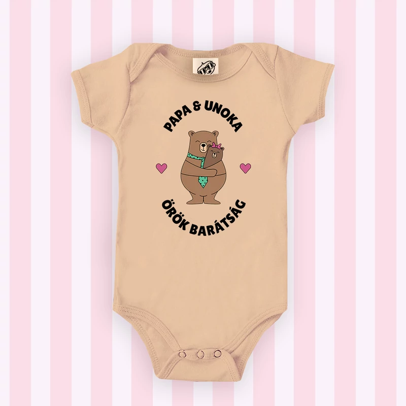 Papa & Unoka örök barátság (Kislány macival) - Babaruha