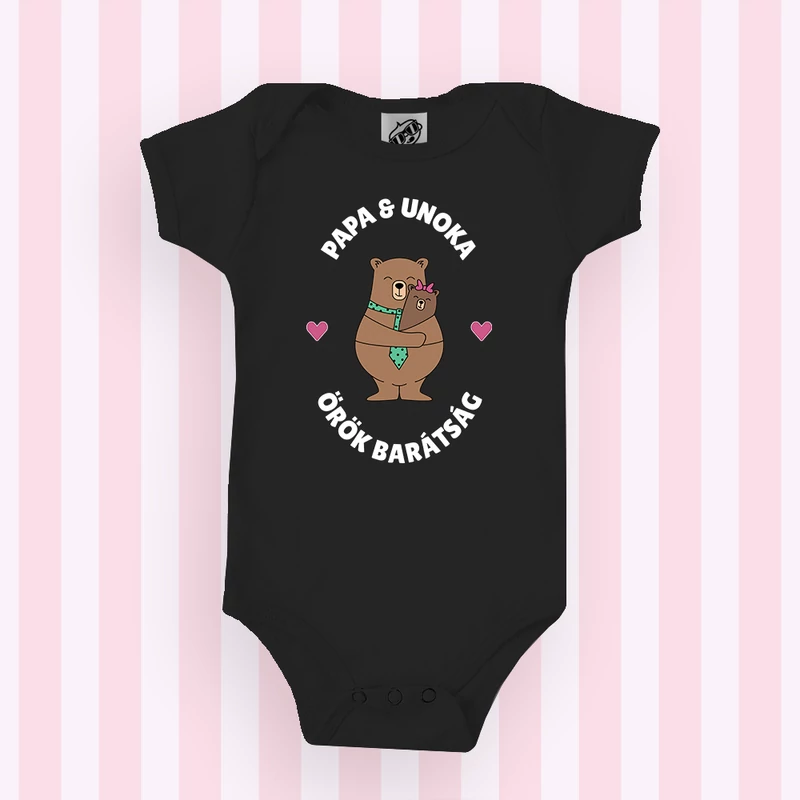 Papa & Unoka örök barátság (Kislány macival) - Babaruha