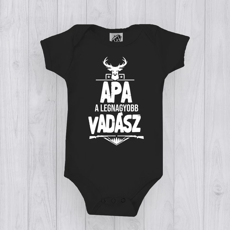 Apa a legnagyobb vadász (Fehér minta) - Babaruha