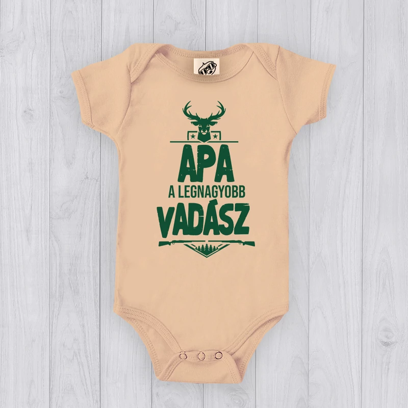 Apa a legnagyobb vadász (Zöld minta) - Babaruha