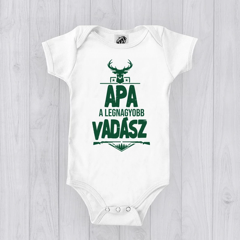 Apa a legnagyobb vadász (Zöld minta) - Babaruha