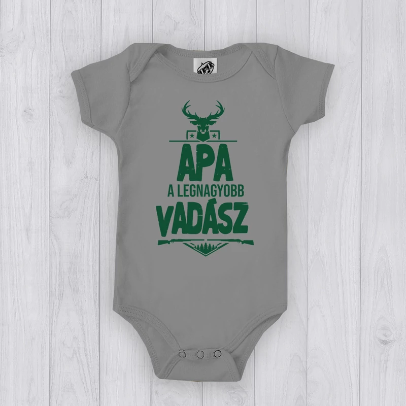 Apa a legnagyobb vadász (Zöld minta) - Babaruha