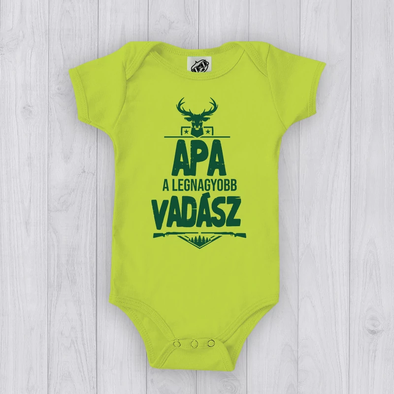 Apa a legnagyobb vadász (Zöld minta) - Babaruha