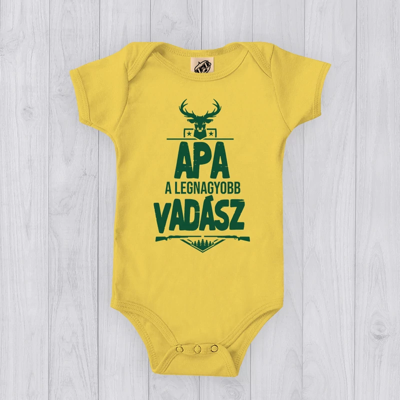 Apa a legnagyobb vadász (Zöld minta) - Babaruha