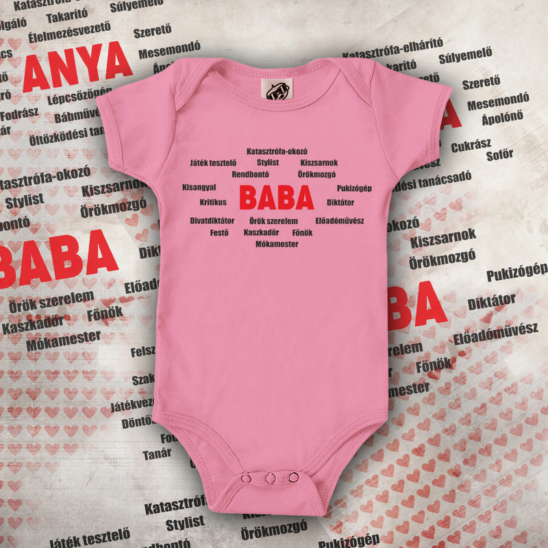 Baba listája babaruha (rózsaszín)