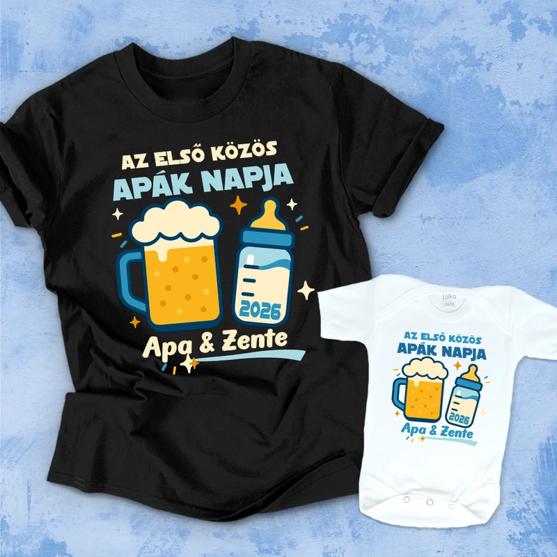 Első közös Apák napja, 2026 (Baba nevével) - Családi csomag