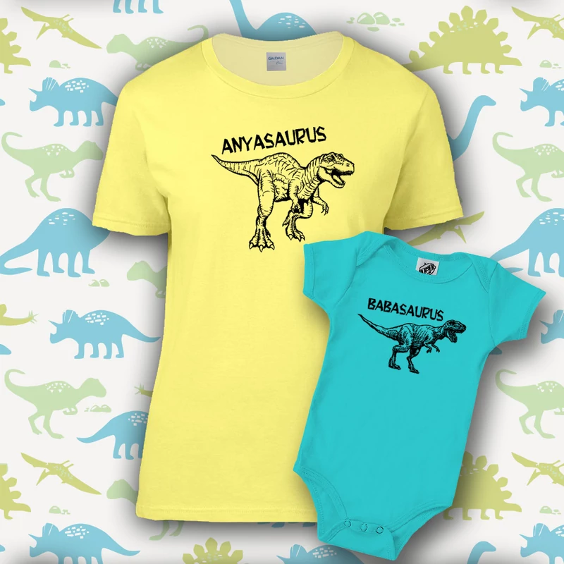 Anyasaurus Családi (Sárga - Türkizkék)