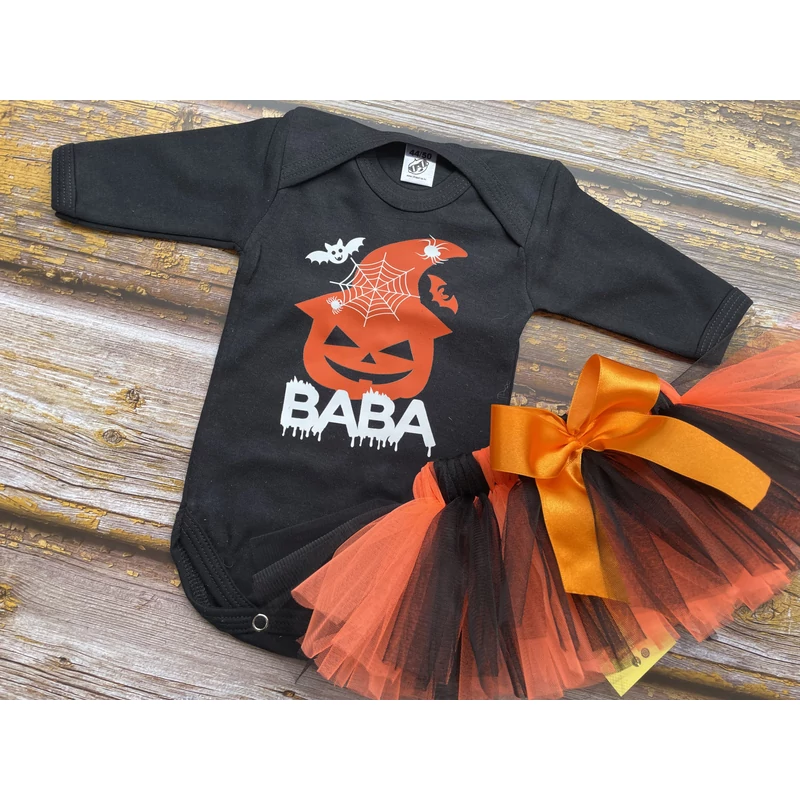 Halloween Tökfej Baba Tütü szett