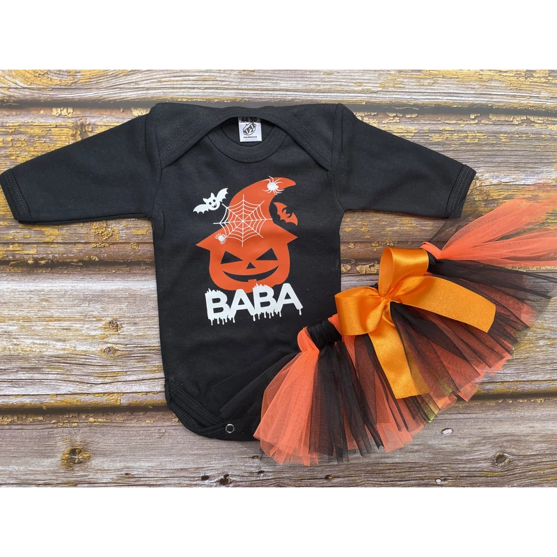 Halloween Tökfej Baba Tütü szett