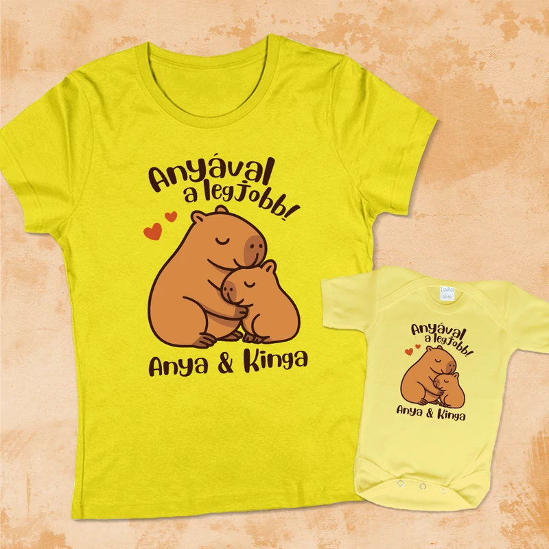 Anyával a legjobb (Egyedi felirat) - Anya csomag  (Capybara)