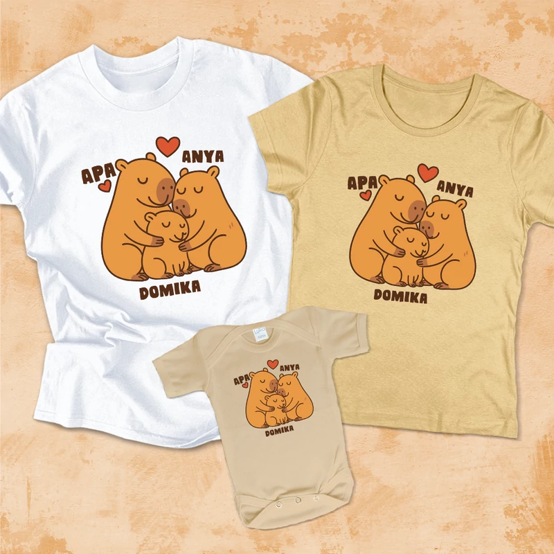 Capybara család (Baba nevével) - Családi csomag 