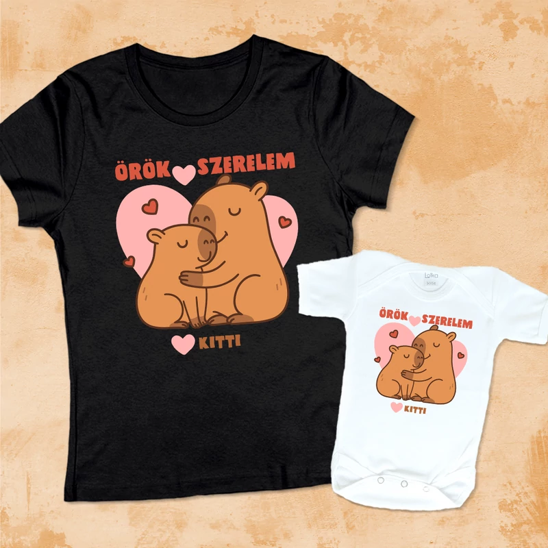 Örök szerelem (Egyedi felirattal) - Anya csomag (Capybara)