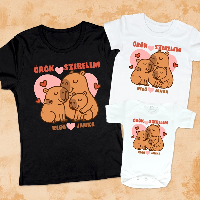 Örök szerelem (Egyedi felirattal) - Anya 3-as csomag (Capybara)