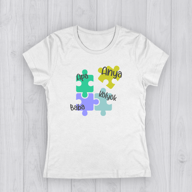 Színes puzzle (Anya) - Női póló