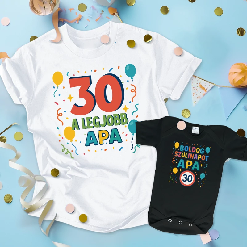 Legjobb Apa szülinap (egyedi felirattal) - Családi csomag