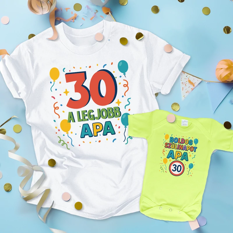 Legjobb Apa szülinap (egyedi felirattal) - Családi csomag