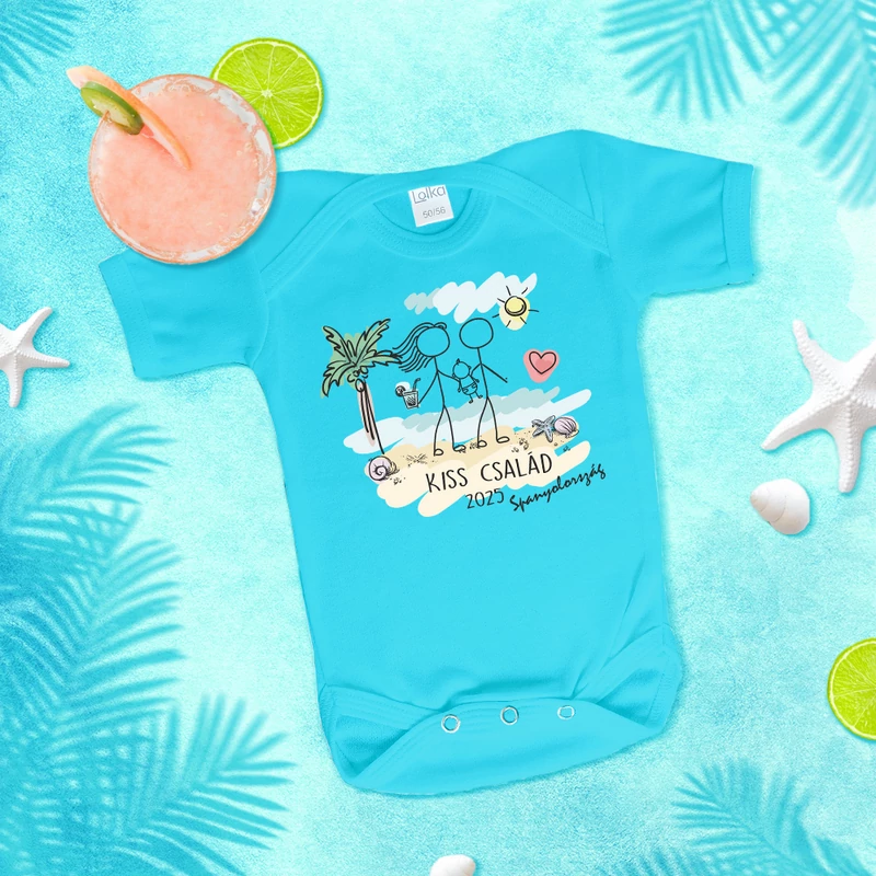 Családi Holiday (egyedi szöveggel) - Babaruha