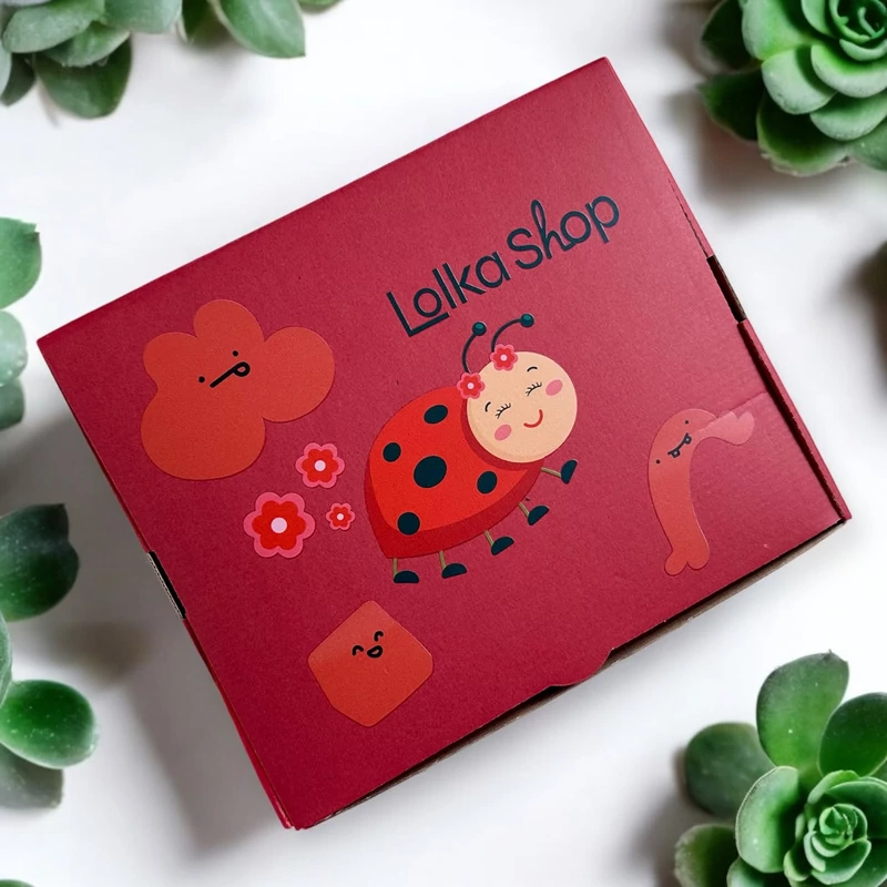 Pöttyös Katica szett (Piros hajpánt és Ajándékdoboz)