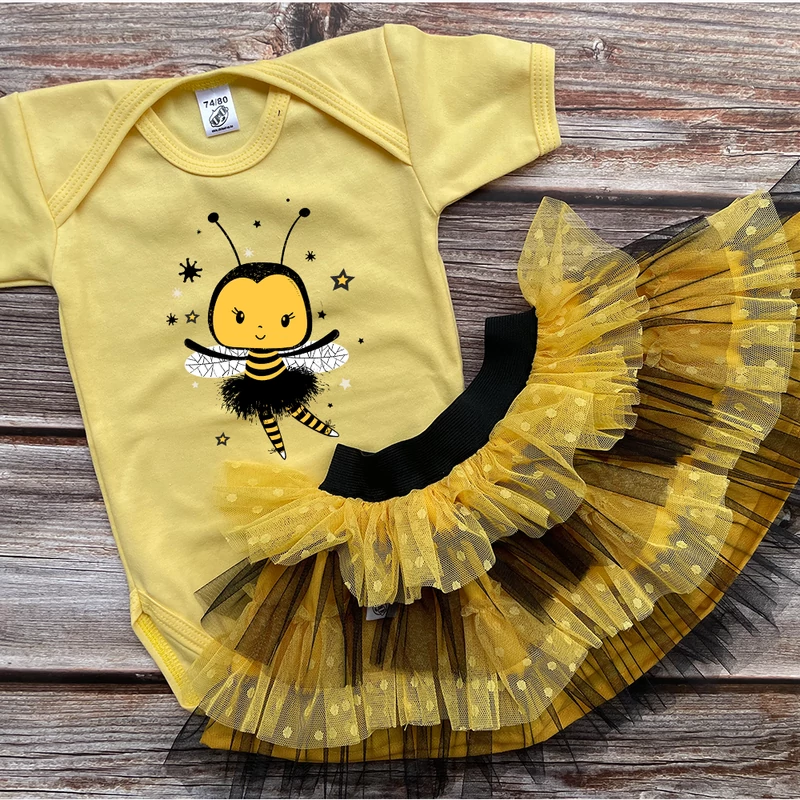 Méhecske - Tütü szett (Sárga hajpánt és ajádékdoboz)