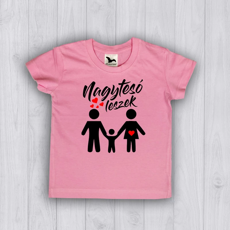 Nagytesó leszek (Fekete felirat) - Gyerek póló
