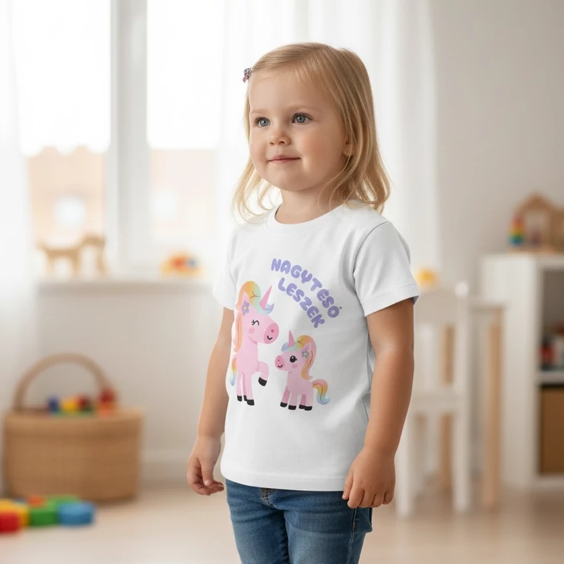 “Nagytesó leszek” Unikornis - Gyerek Póló