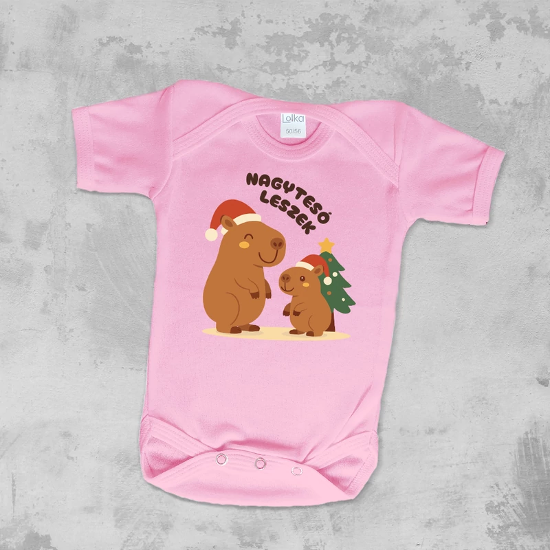 Karácsonyi Nagytesó leszek (Capybara) - Babaruha