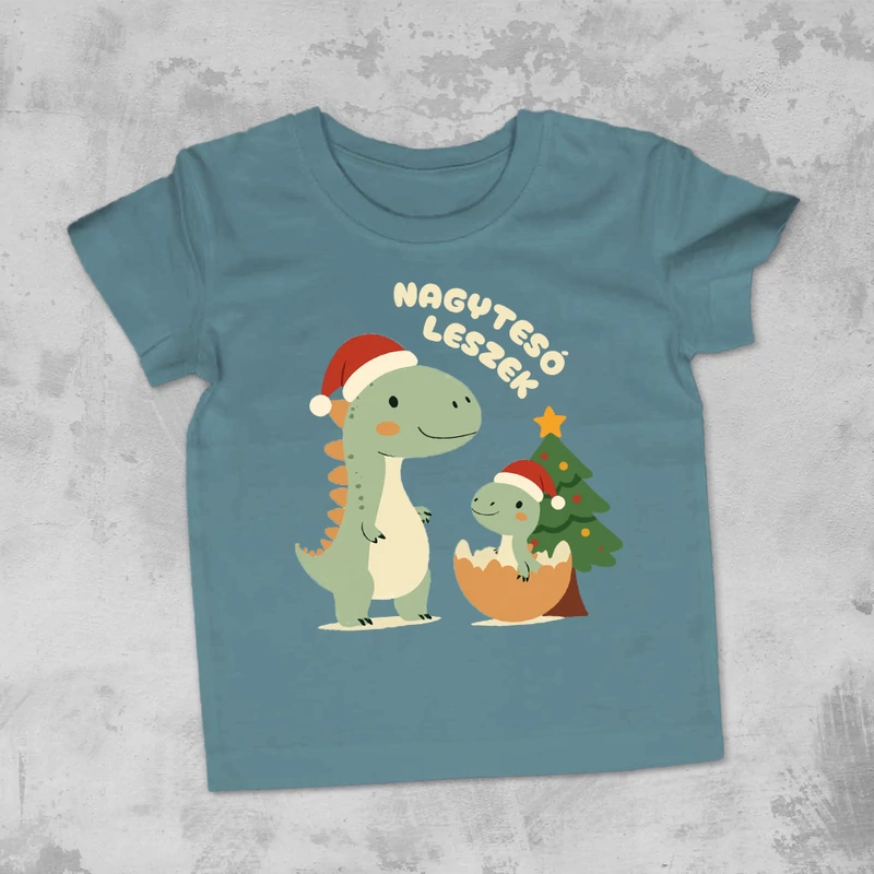 Karácsonyi “Nagytesó leszek” Dínók - Gyerek Póló