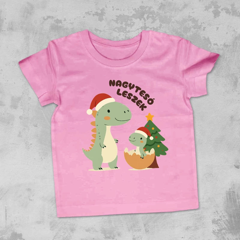 Karácsonyi “Nagytesó leszek” Dínók - Gyerek Póló