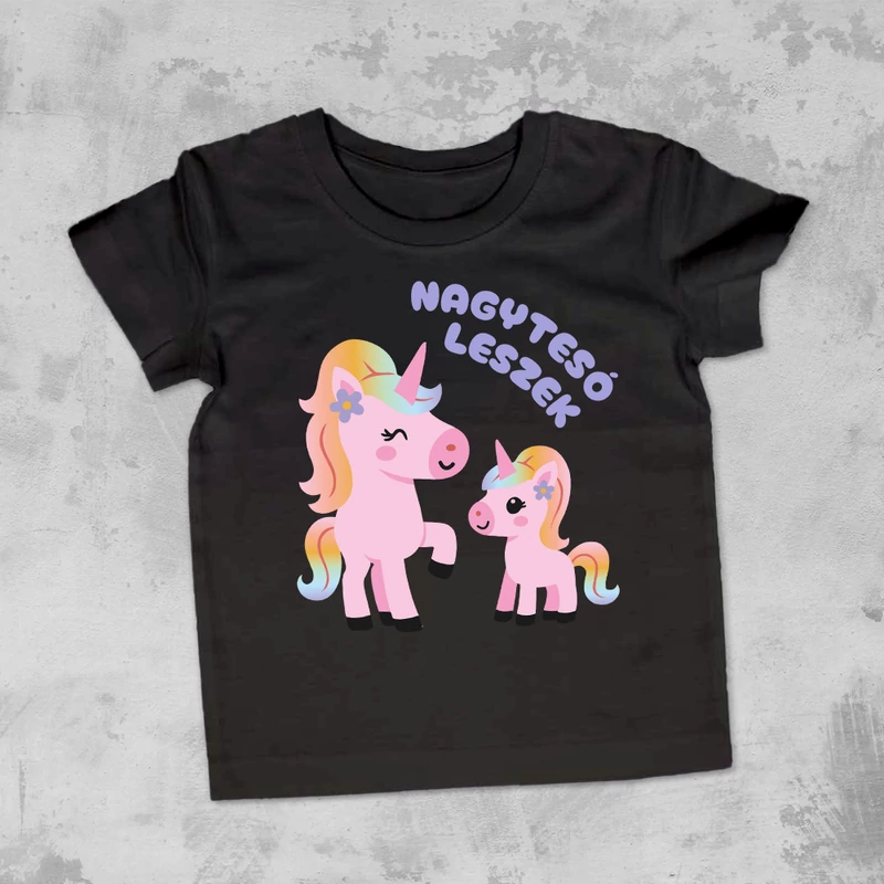 “Nagytesó leszek” Unikornis - Gyerek Póló
