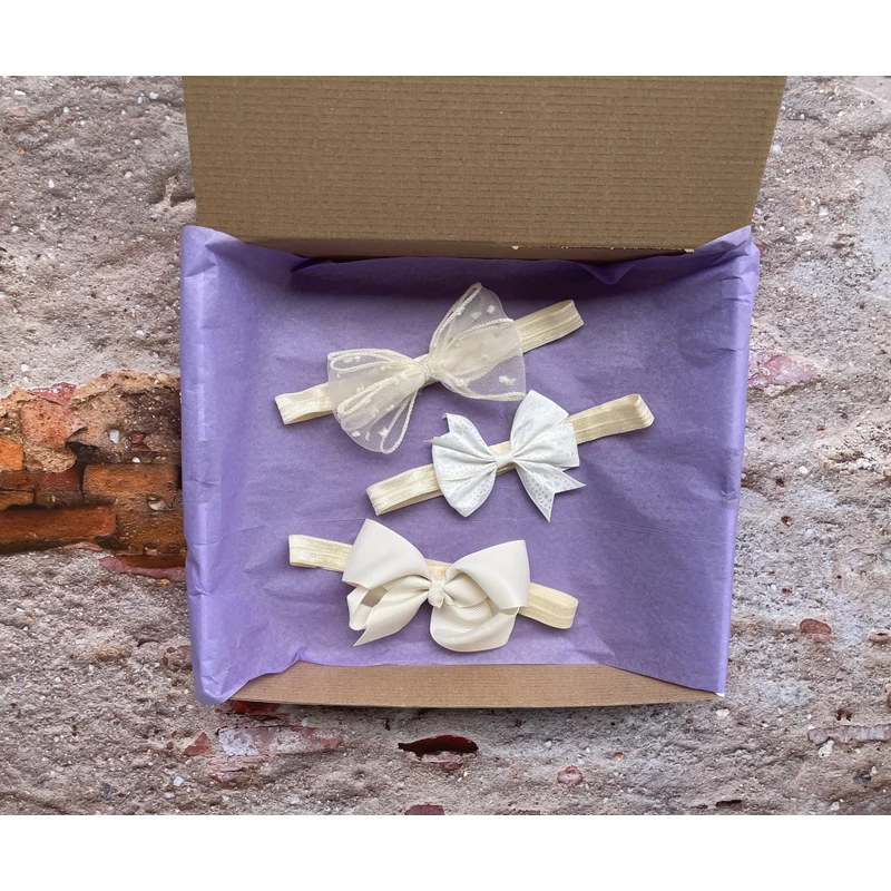 Ekrü színű hajpánt