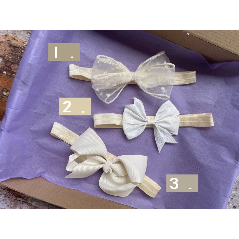 Ekrü színű hajpánt