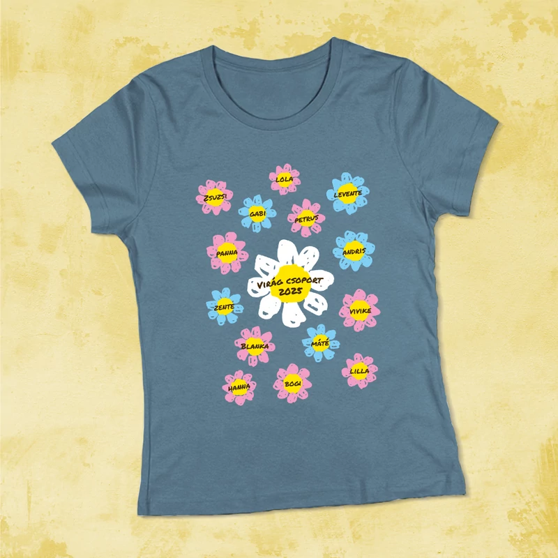 Virágok (Színes szirom) - Búcsúpóló Óvónéniknek (Ovisok nevével, egyedi)