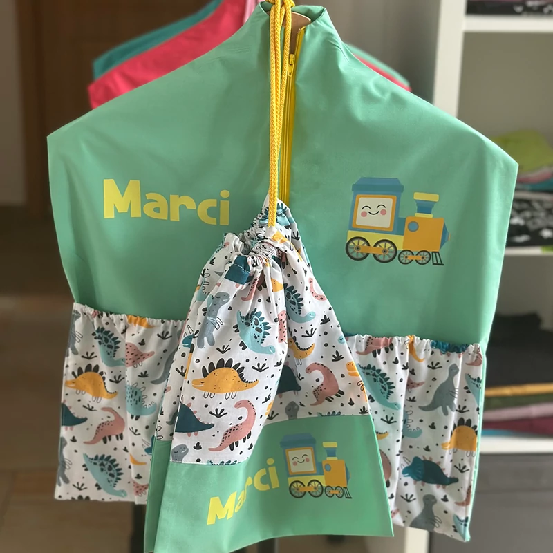 Ovizsák szett - Dinók III. (Menta) - Egyedi felirattal is rendelhető