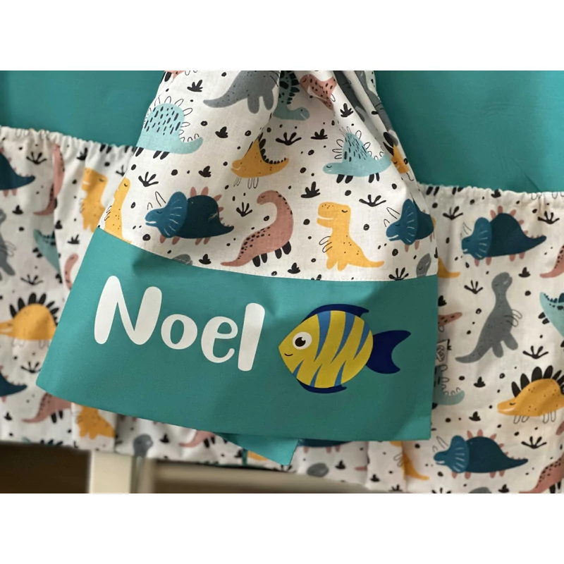 Ovizsák szett - Dinók III. (Türkiz) - Egyedi felirattal is rendelhető