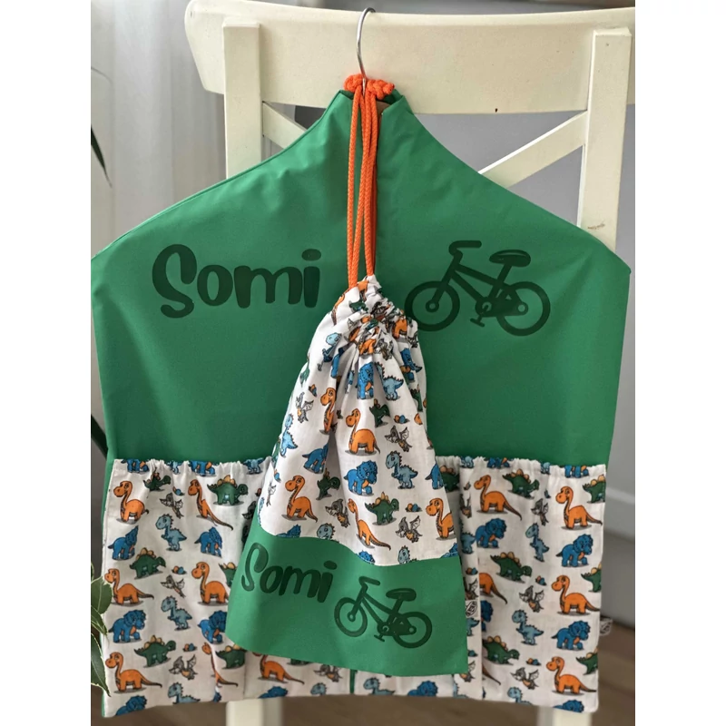 Ovizsák szett - Dinók IV. (Zöld) - Egyedi felirattal is rendelhető