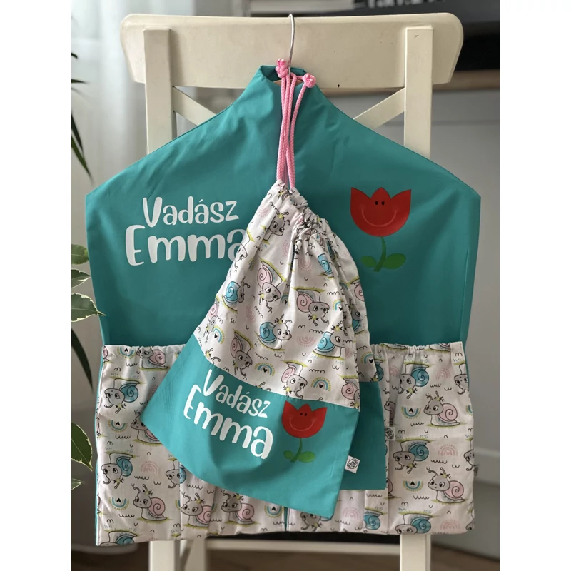 Ovizsák szett - Csigabiga (Türkiz) - Egyedi felirattal is rendelhető