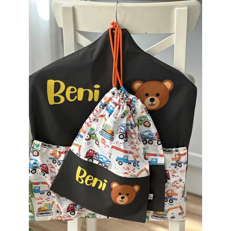 Ovizsák szett - Munkagépek (Grafit) - Egyedi felirattal is rendelhető