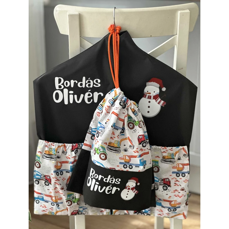 Ovizsák szett - Munkagépek (Grafit) - Egyedi felirattal is rendelhető