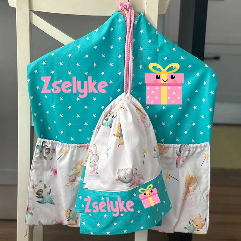 Ovizsák szett - Tüllszoknyás, varázspálcás Állatkák (Csillagos) - Egyedi felirattal is rendelhető