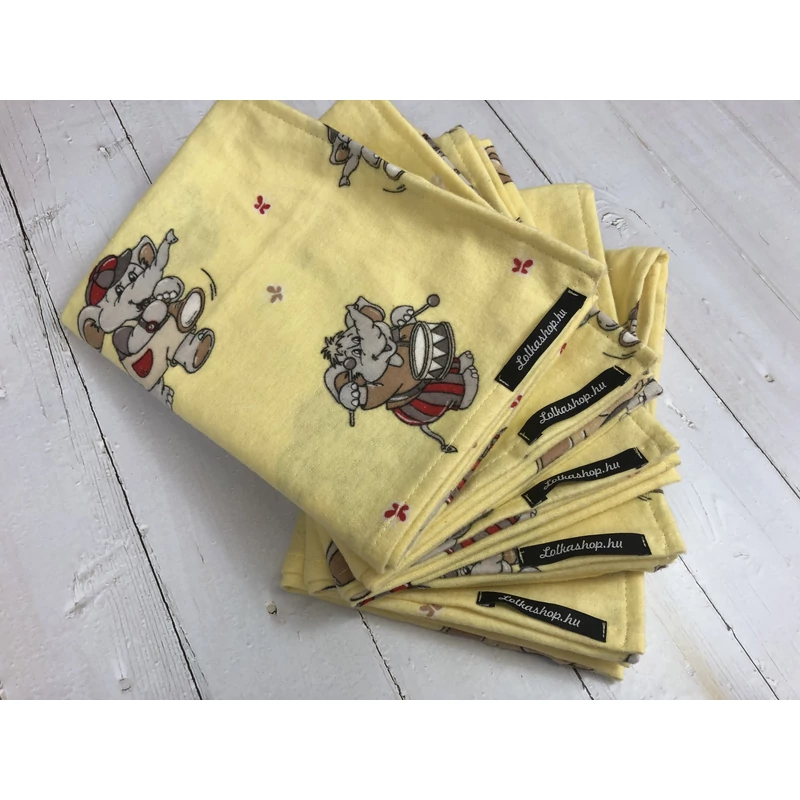 Textil Pelenka - Sárga Elefántok (1db)