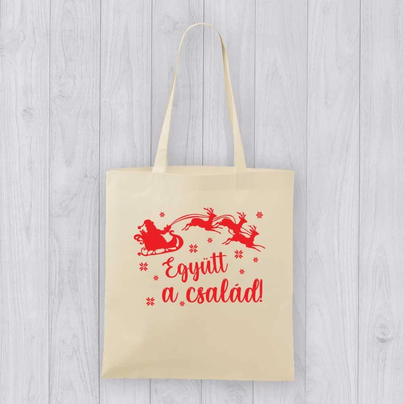 Együtt a család (Mikulás a szánon) - Vászontáska