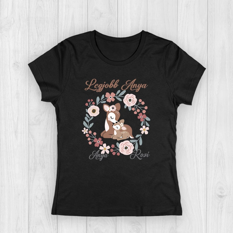 Legjobb anya, Őzike bambival (Egyedi névvell) - Női póló