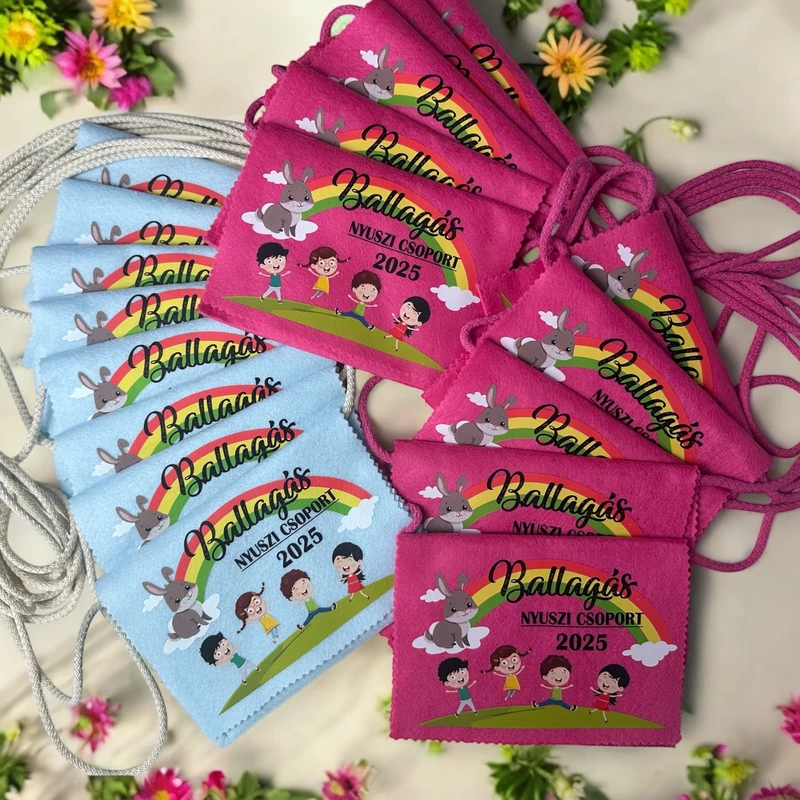 Ballagási tarisznya "Szivárvány" mintával (04A típus, egységes)