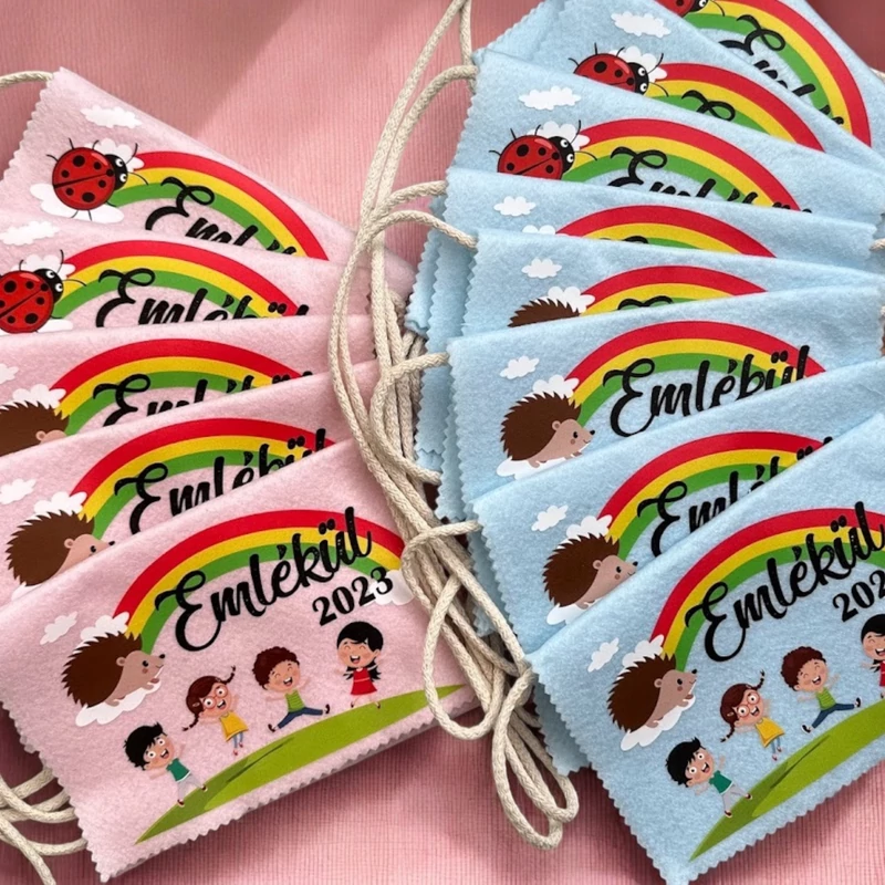 Ballagási tarisznya "Szivárvány" mintával (04A típus, egységes)