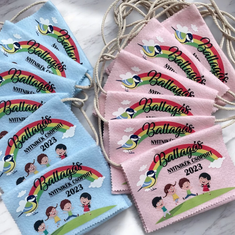 Ballagási tarisznya "Szivárvány" mintával (04A típus, egységes)