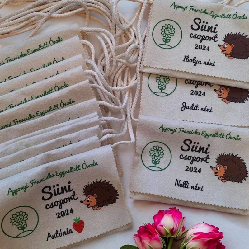 Egyedi tervezésű Ballagási tarisznya egyedi névvel, ovis jellel (07B típus, egyedi)