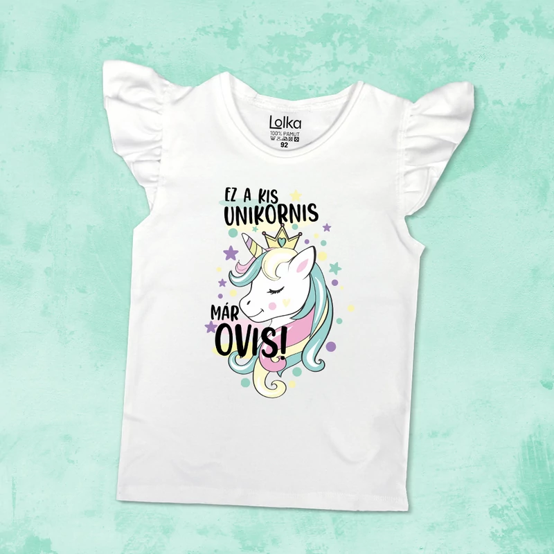 Ez a kis Unikornis már ovis - Fodros Lányka Felső